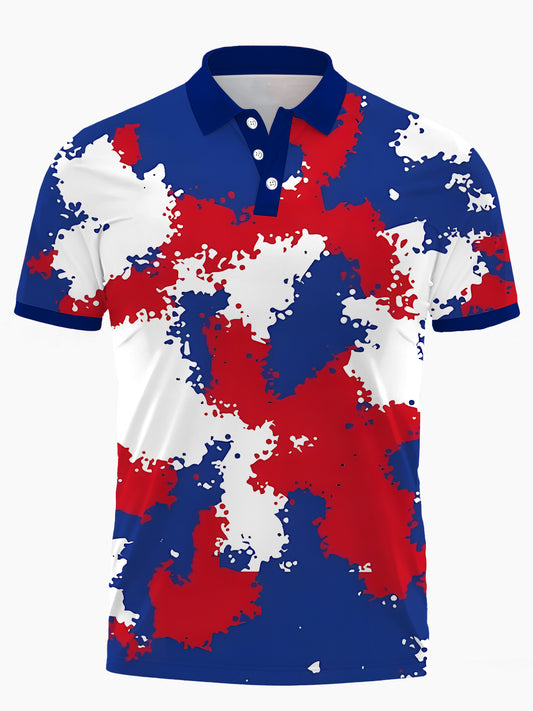 Men's Short Sleeve Button Polo Shirt