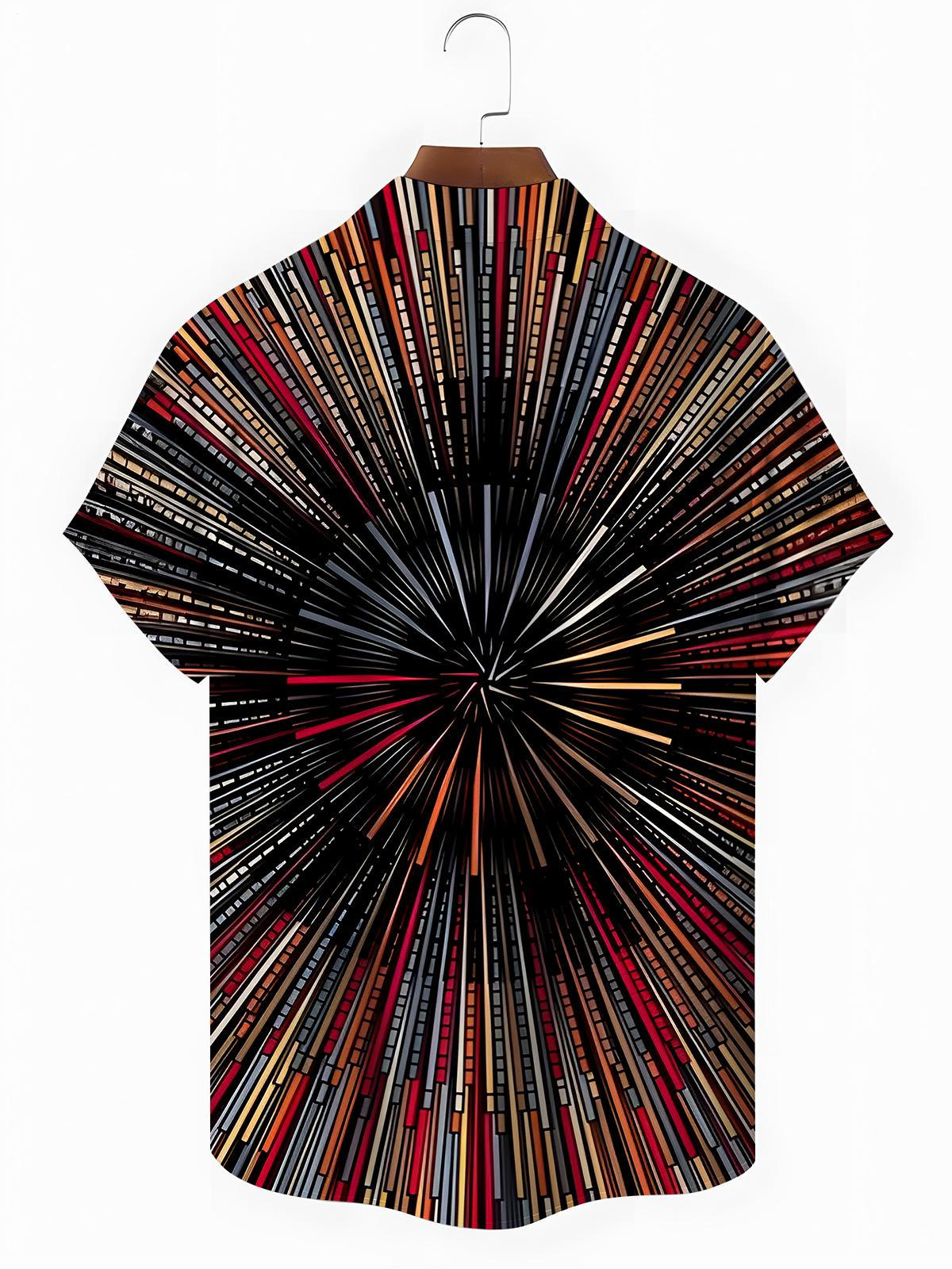 Geometry Men's Pocket Short Sleeve Shirts