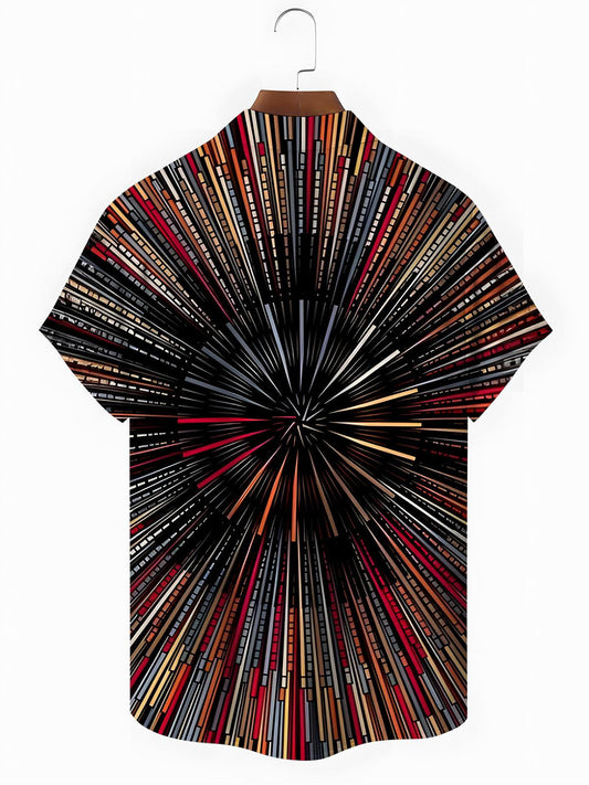 Geometry Men's Pocket Short Sleeve Shirts