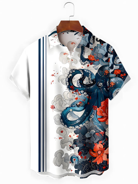 Octopus Men's Pocket Short Sleeve Shirts