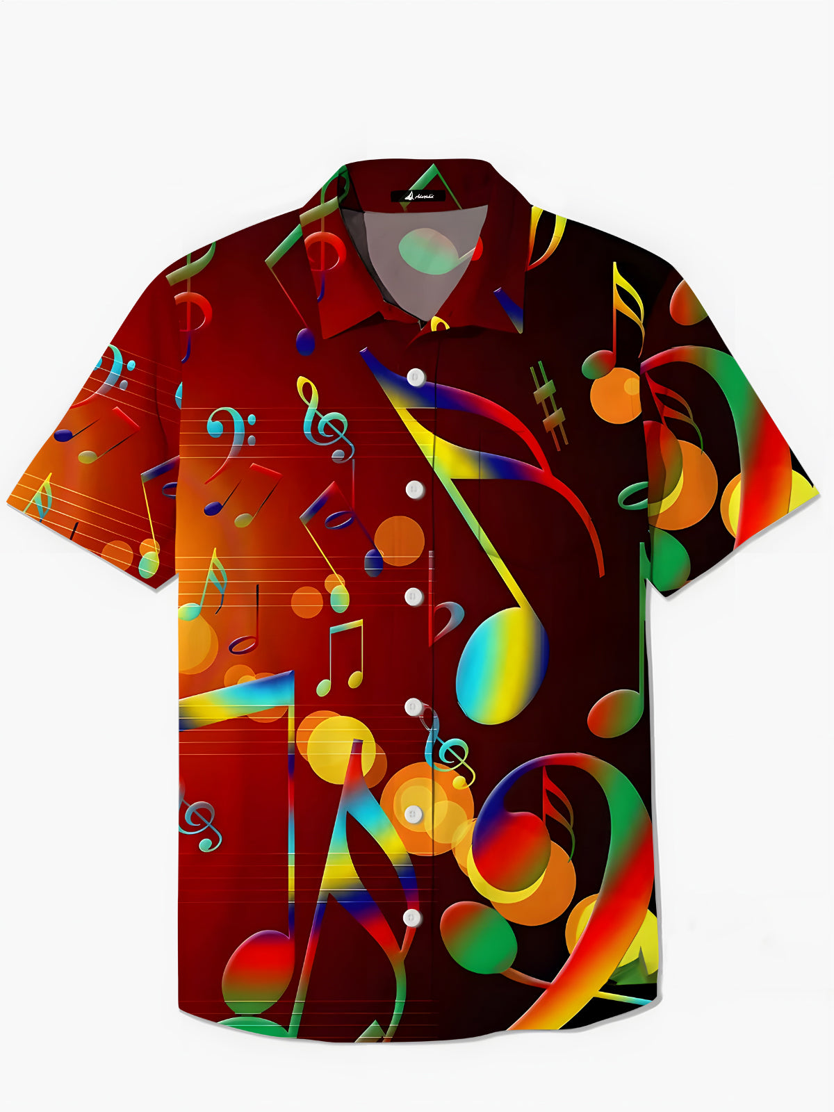 Music Note Men's Pocket Short Sleeve Shirts