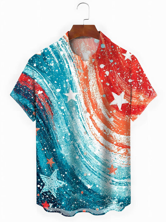 Star Men's Pocket Short Sleeve Shirts