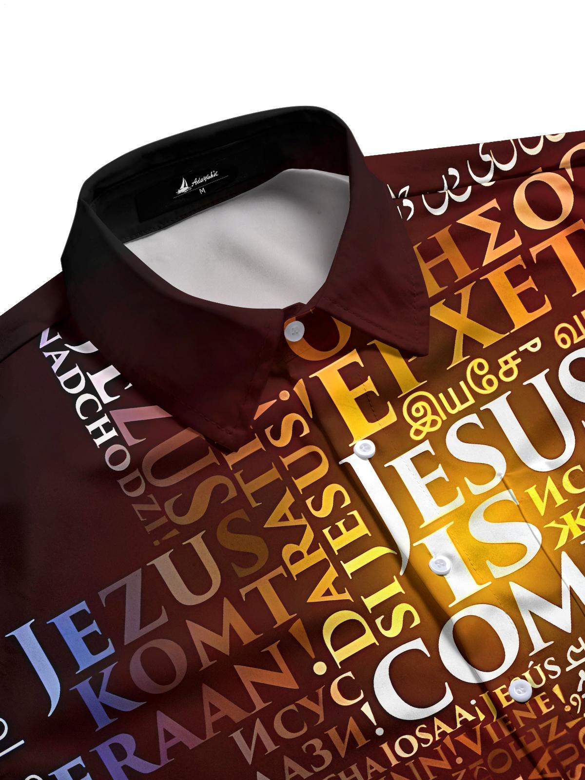 Jesus Is Coming Men's Pocket Short Sleeve Shirts