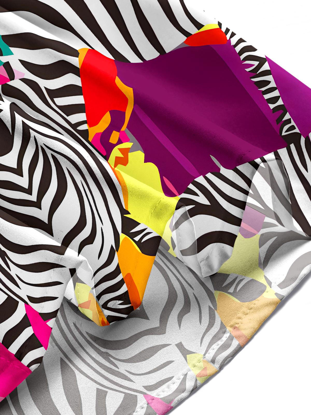 Zebra Men's Pocket Short Sleeve Shirts