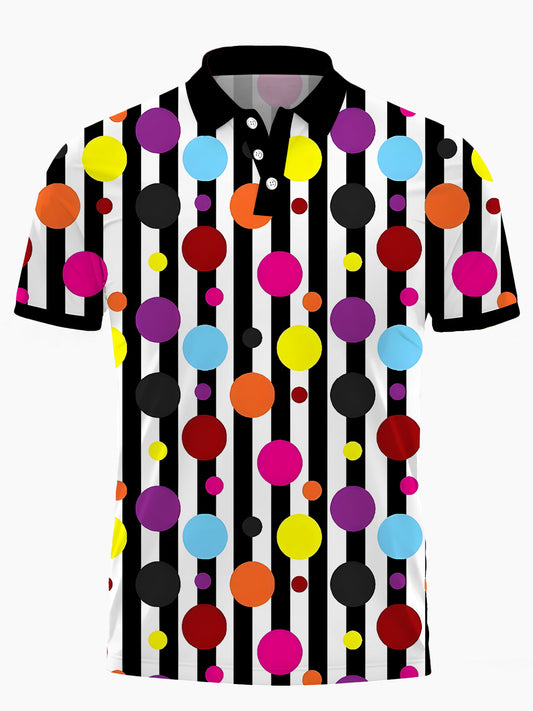 Point Men's Short Sleeve Button Polo Shirt
