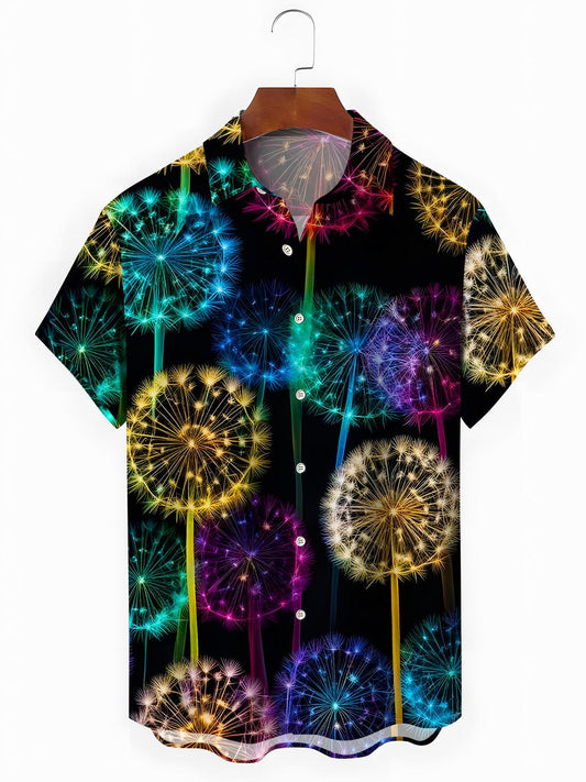 Dandelion Men's Pocket Short Sleeve Shirts