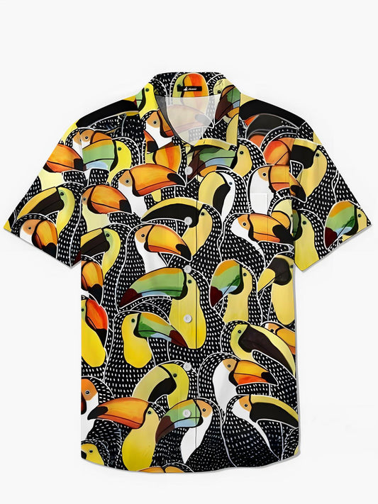Parrot Men's Pocket Short Sleeve Shirts