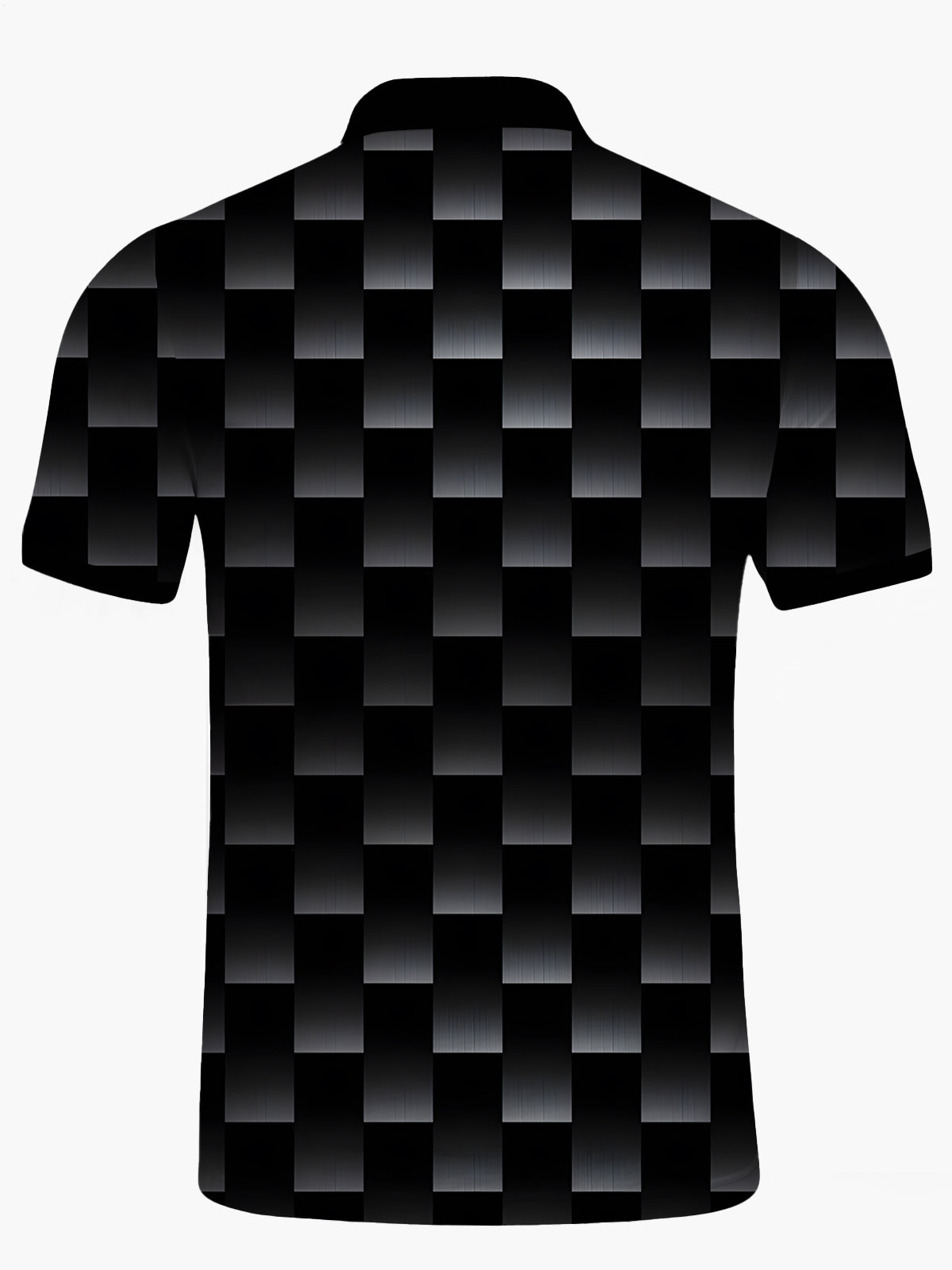 Geometric Print Men's Short Sleeve Button Polo Shirt