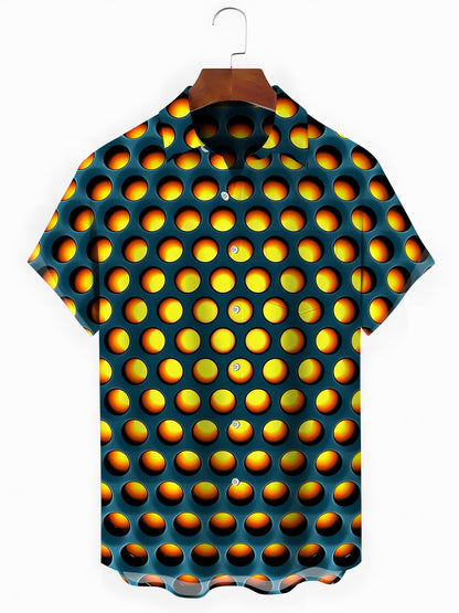 Geometry Men's Pocket Short Sleeve Shirts