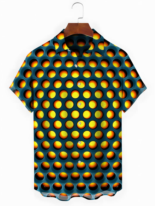 Geometry Men's Pocket Short Sleeve Shirts