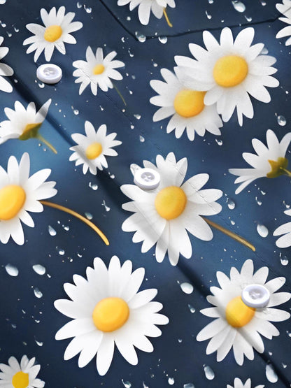 Floral Men's Pocket Short Sleeve Shirts