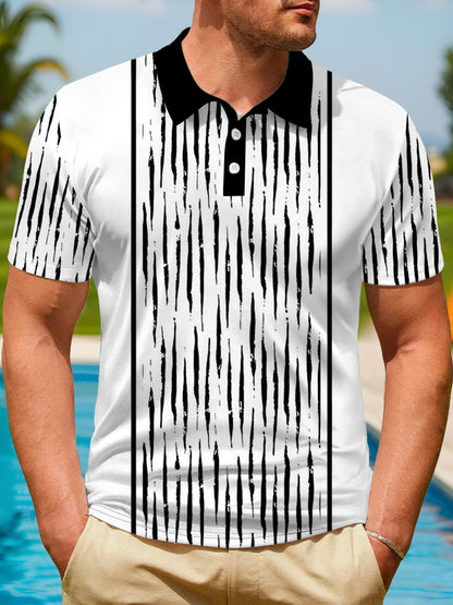 Geometry Men's Short Sleeve Button Polo
