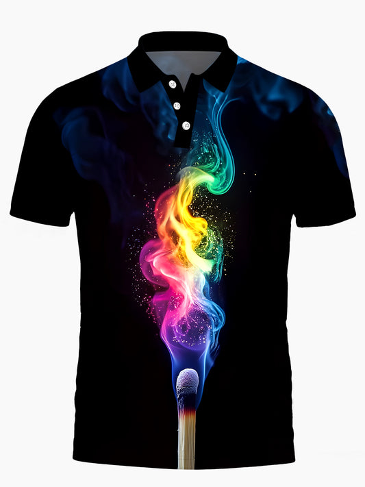 Match Men's Short Sleeve Button Polo Shirt