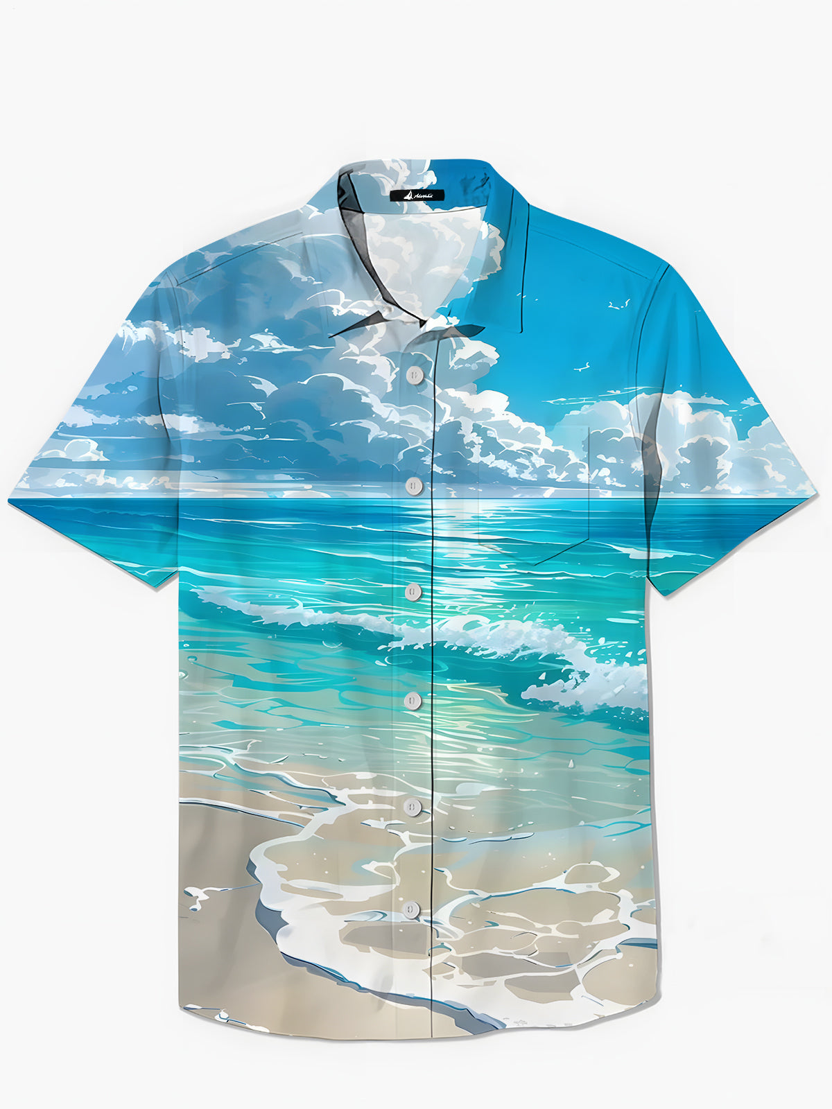 Hawaiian Beach Men's Pocket Short Sleeve Shirts