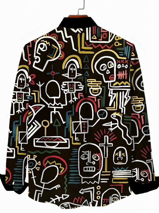 Face Men's Pocket Long Sleeve Shirts