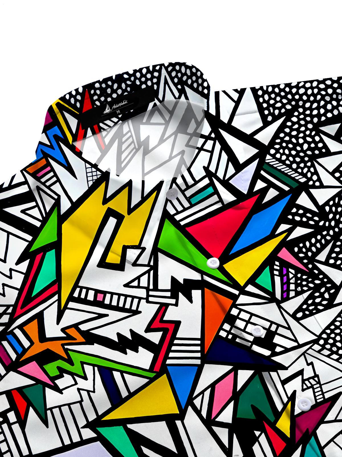 Geometry Men's Pocket Short Sleeve Shirts