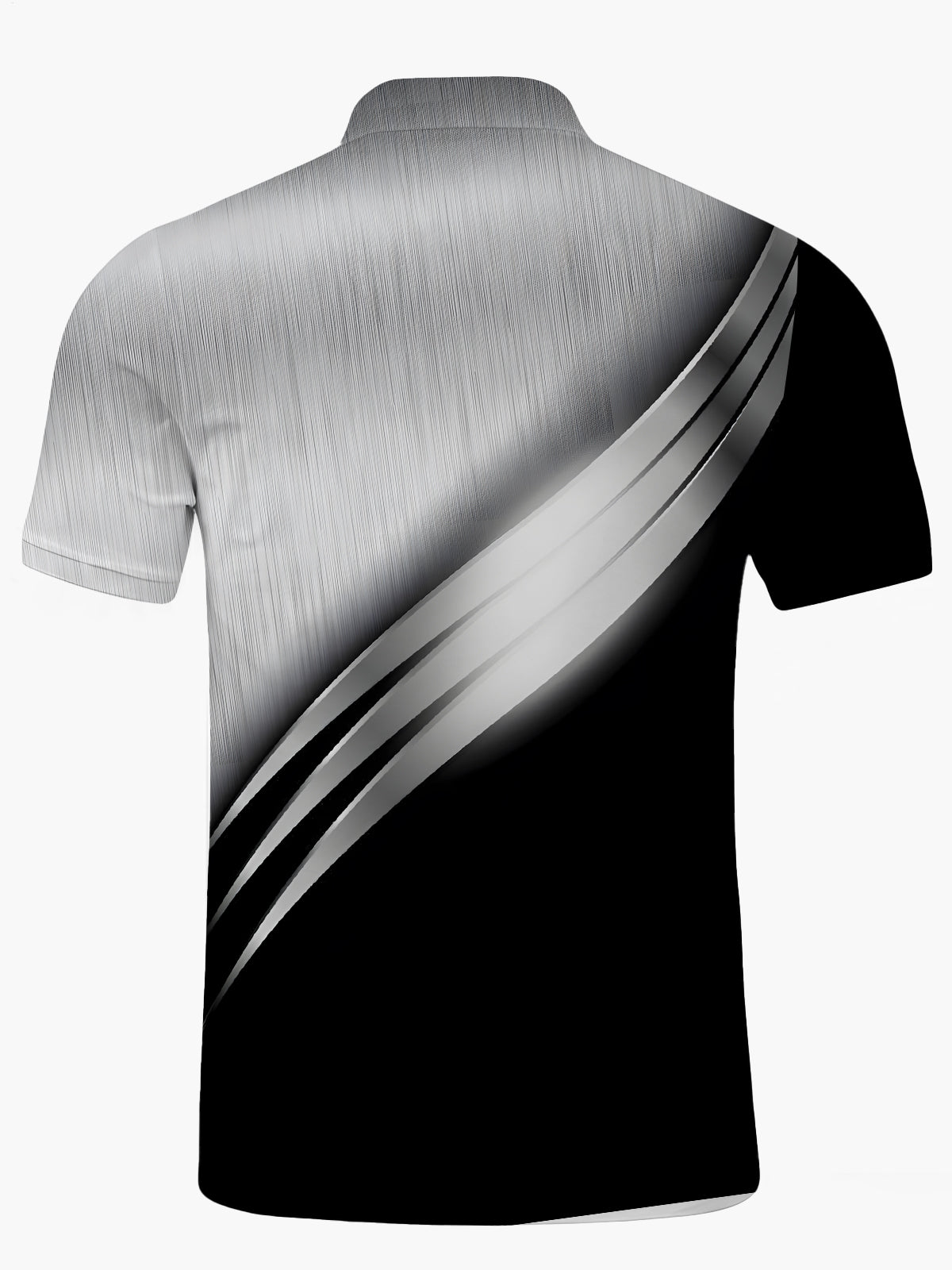 Geometric Print Men's Short Sleeve Button Polo Shirt