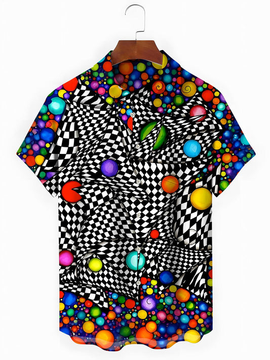 Geometry Men's Pocket Short Sleeve Shirts