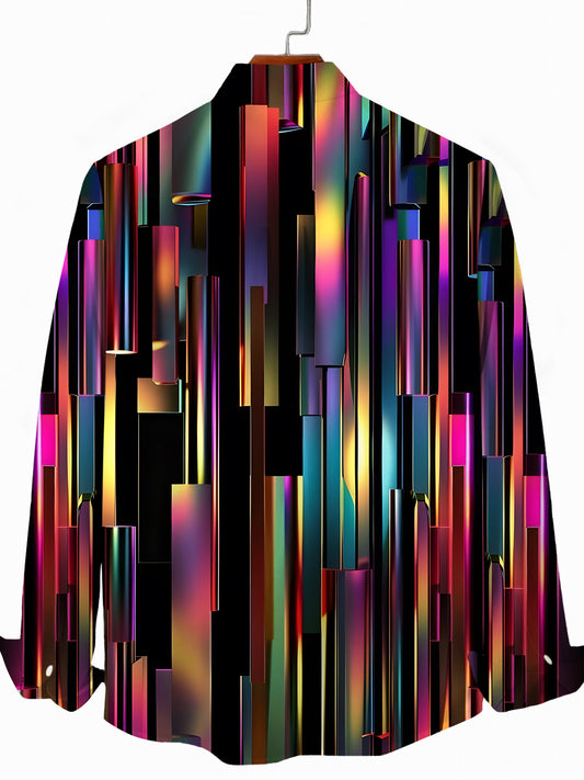 Geometry Men's Pocket Long Sleeve Shirts