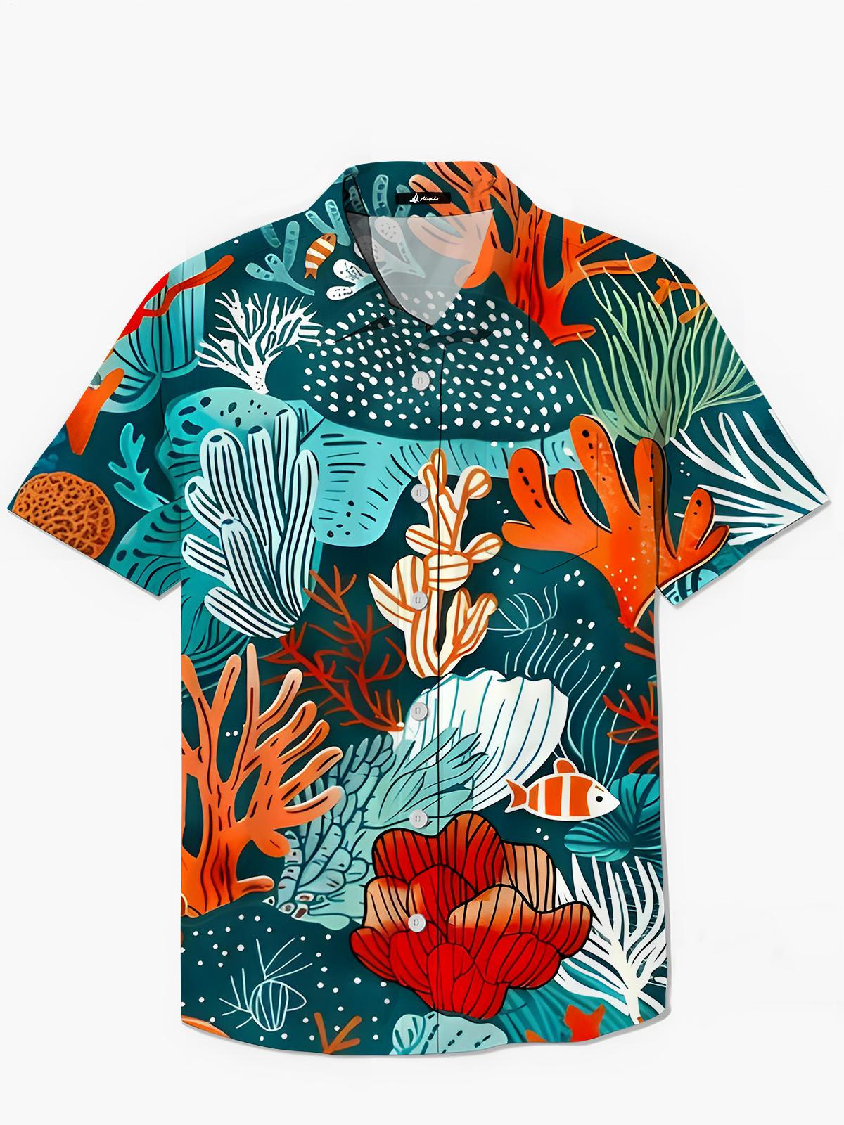 Hawaiian Men's Pocket Short Sleeve Shirts