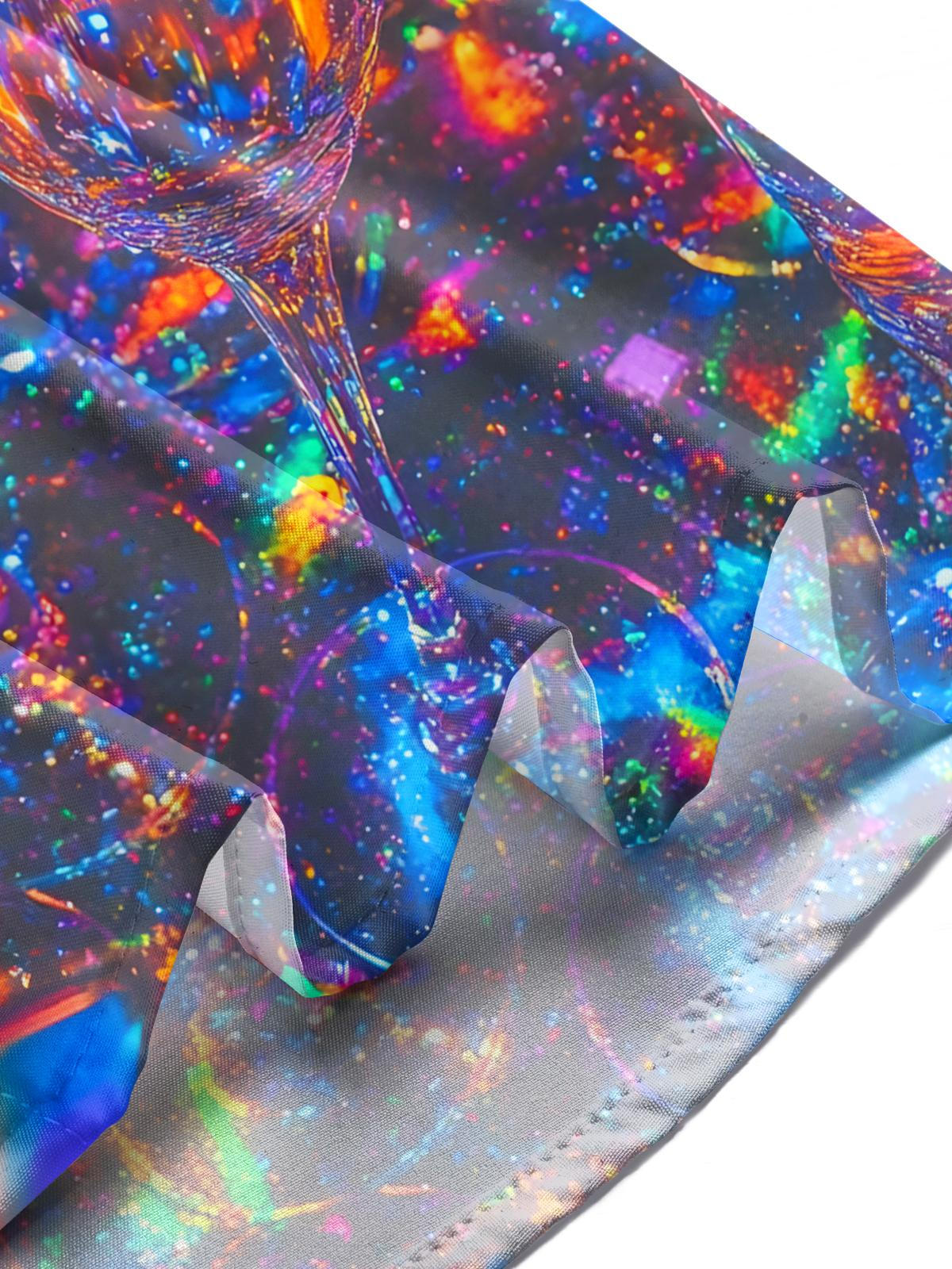 Cup Print Men's Pocket Short Sleeve Shirts