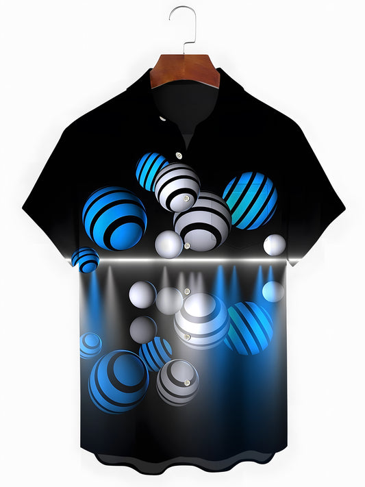 Geometry Men's Pocket Short Sleeve Shirts