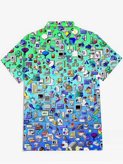 Computer Men's Pocket Short Sleeve Shirts