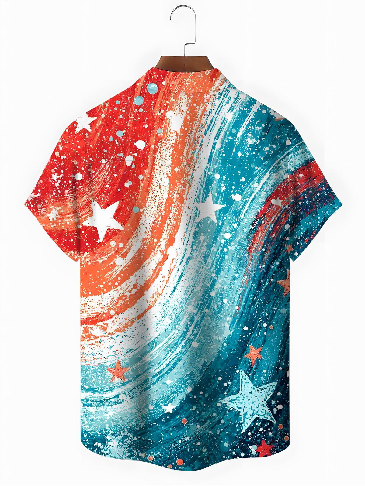 Star Men's Pocket Short Sleeve Shirts