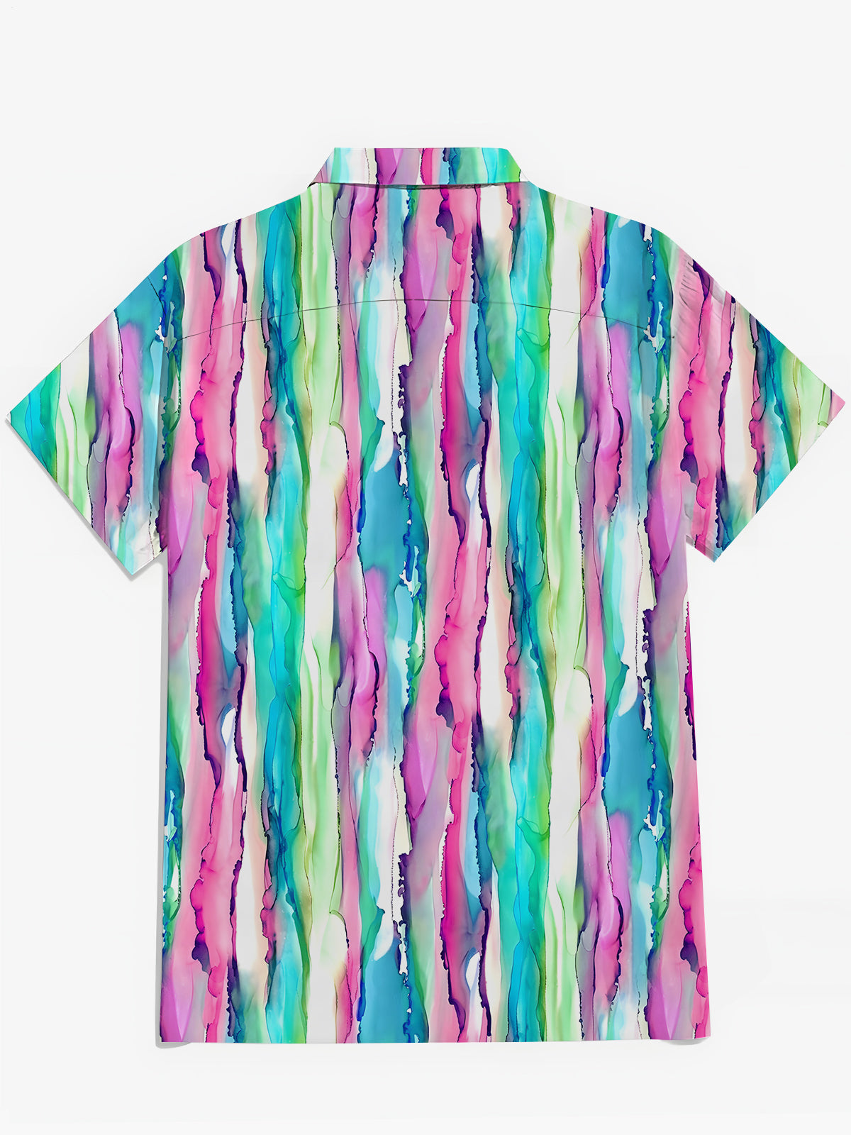 Gradient Print Men's Pocket Short Sleeve Shirts
