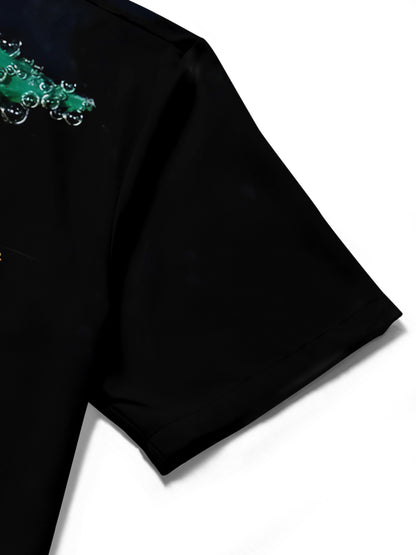 Paintbrush Print Men's Pocket Short Sleeve Shirts