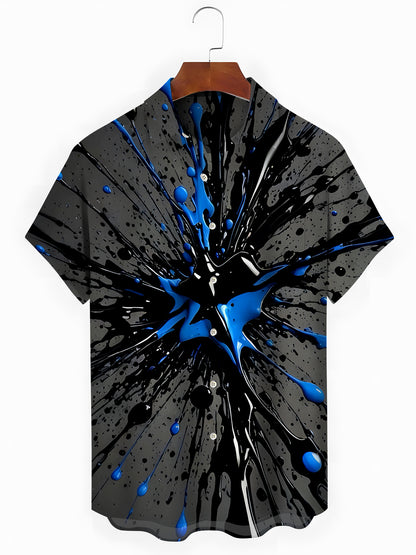Tie Dye Men's Pocket Short Sleeve Shirts