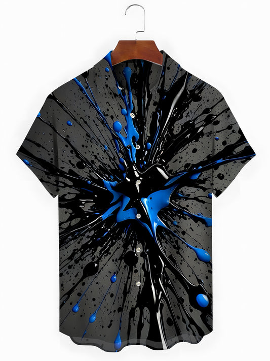 Tie Dye Men's Pocket Short Sleeve Shirts