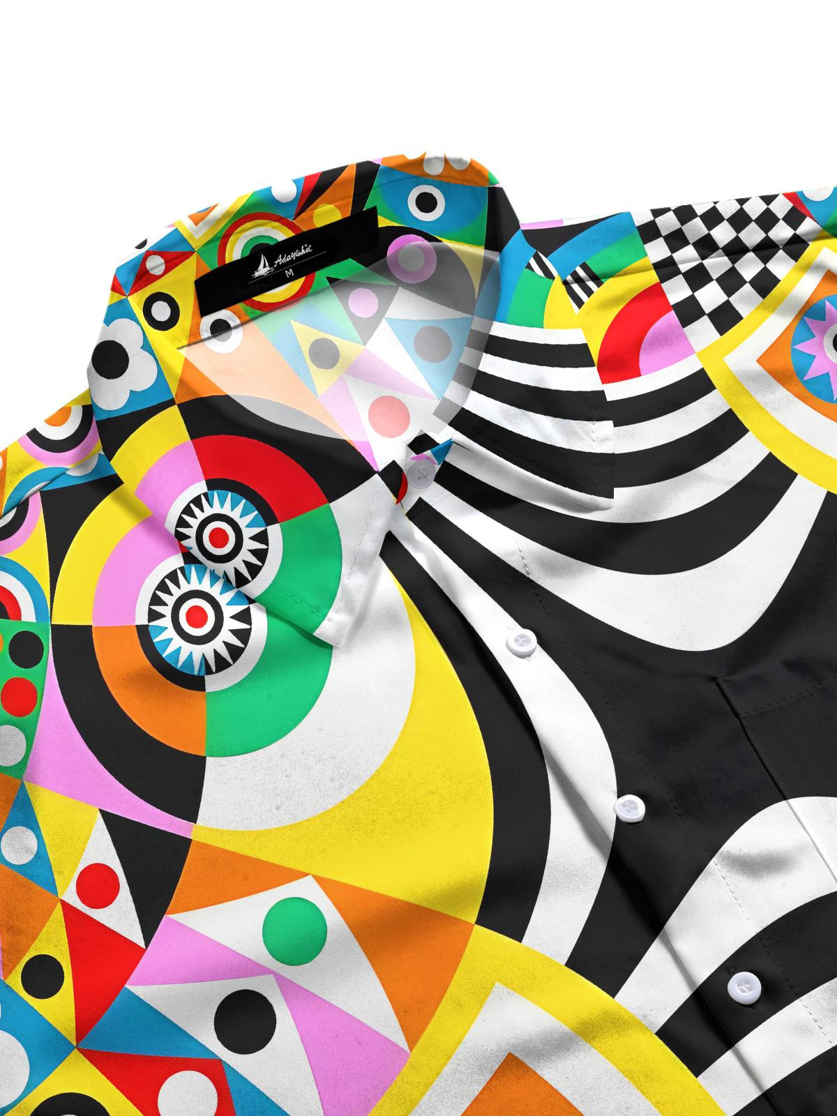 Geometry Men's Pocket Short Sleeve Shirts