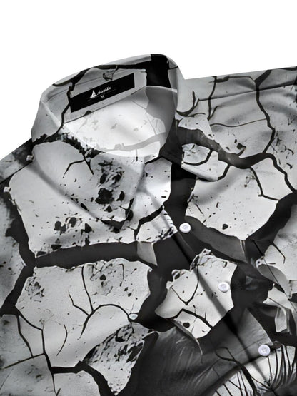 Eye Print Men's Pocket Short Sleeve Shirts