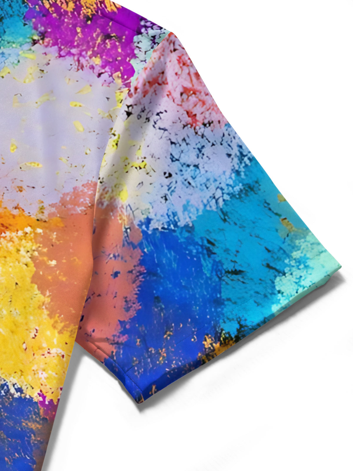 Geometric Circle Print Men's Pocket Short Sleeve Shirts
