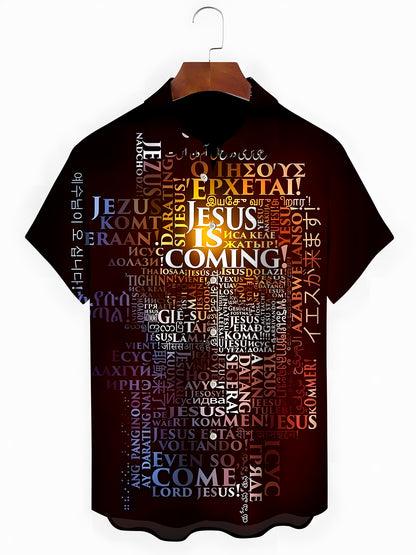 Jesus Is Coming Men's Pocket Short Sleeve Shirts