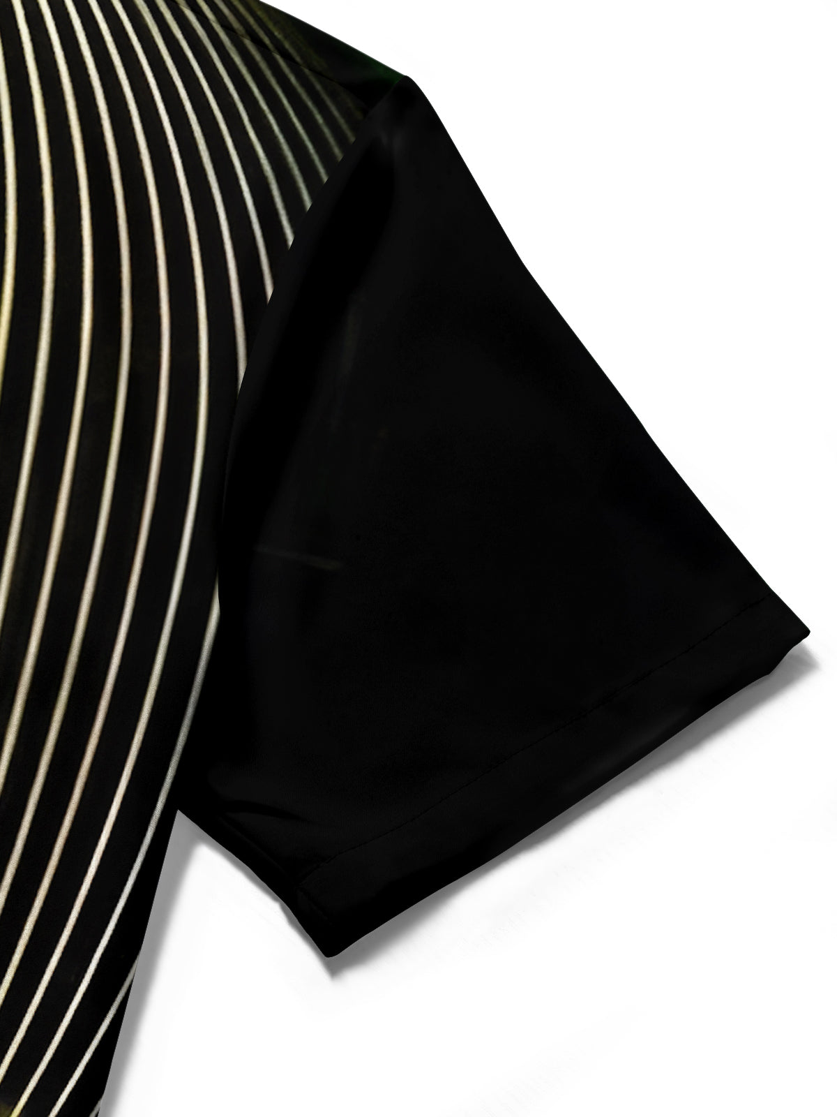 Geometric Gradient Line Print Men's Pocket Short Sleeve Shirts
