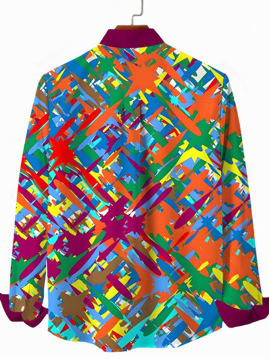 Geometry Men's Pocket Long Sleeve Shirts
