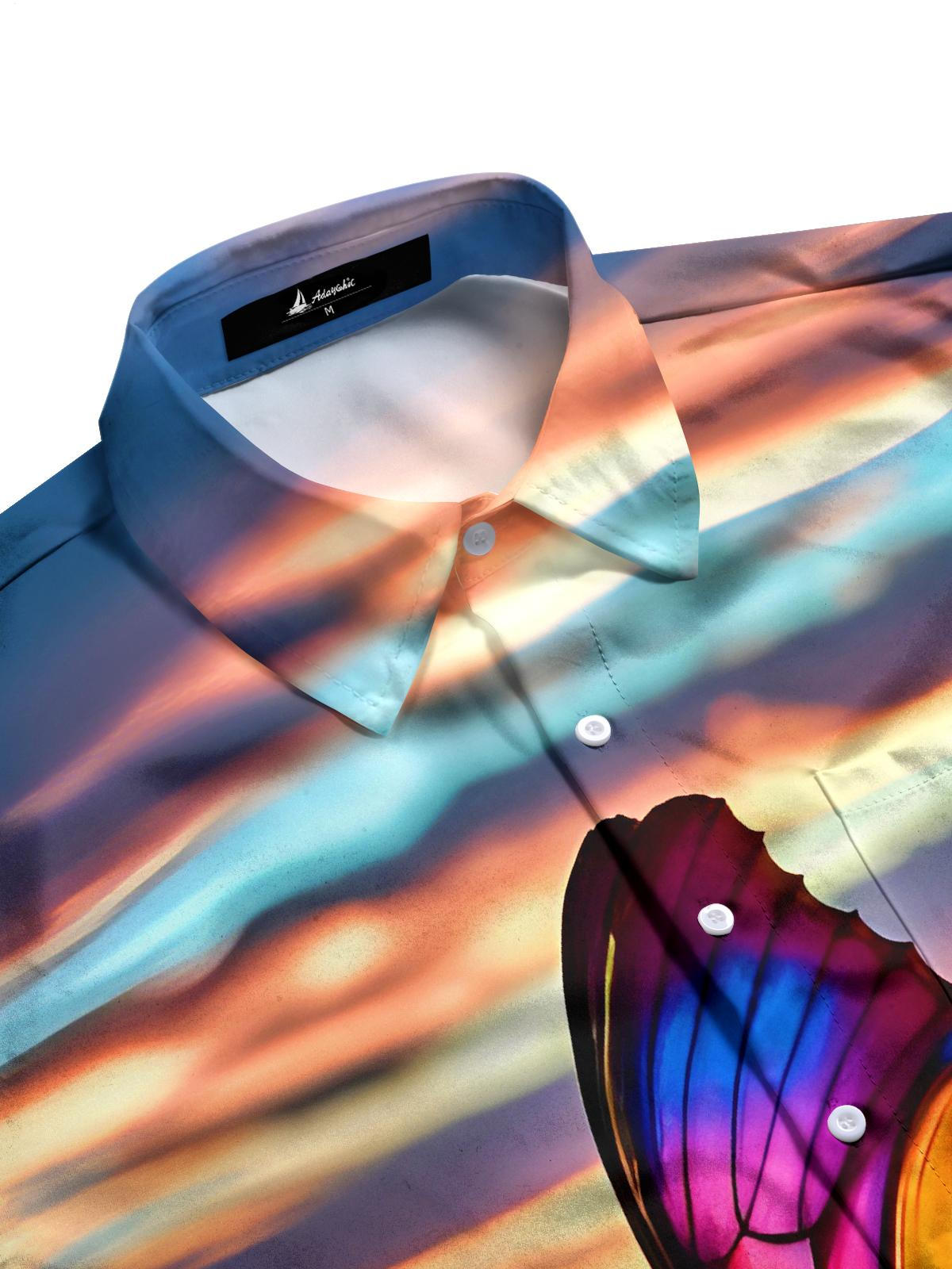 Butterfly Men's Pocket Short Sleeve Shirts