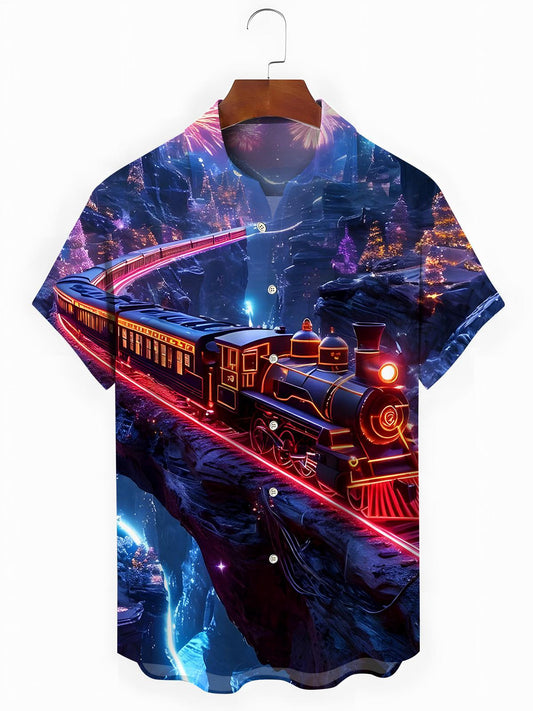 Train Men's Pocket Short Sleeve Shirts