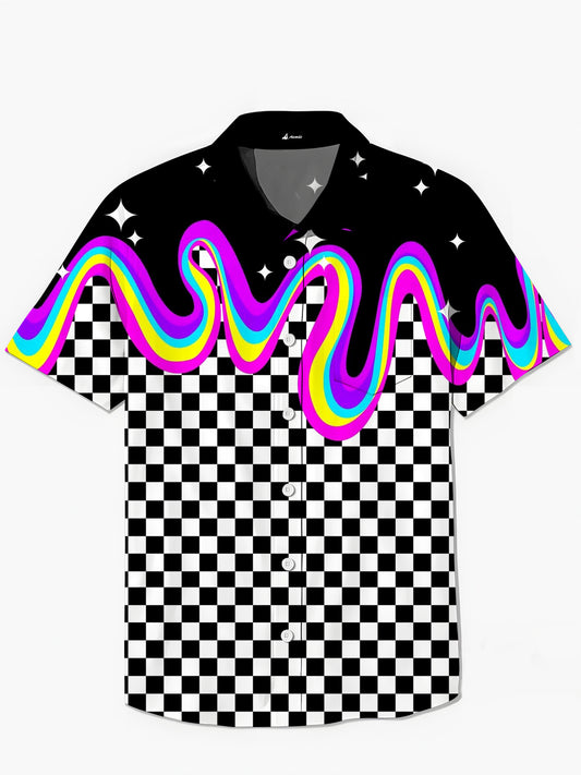 Geometry Men's Pocket Short Sleeve Shirts