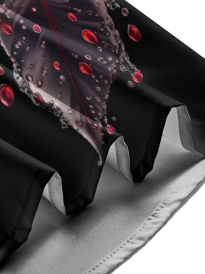 Leaf Print Men's Pocket Short Sleeve Shirts