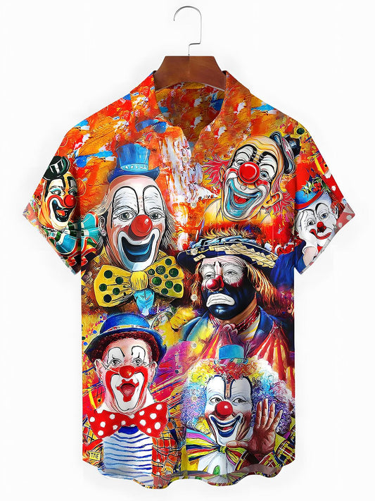 Funny Joker Men's Pocket Short Sleeve Shirts