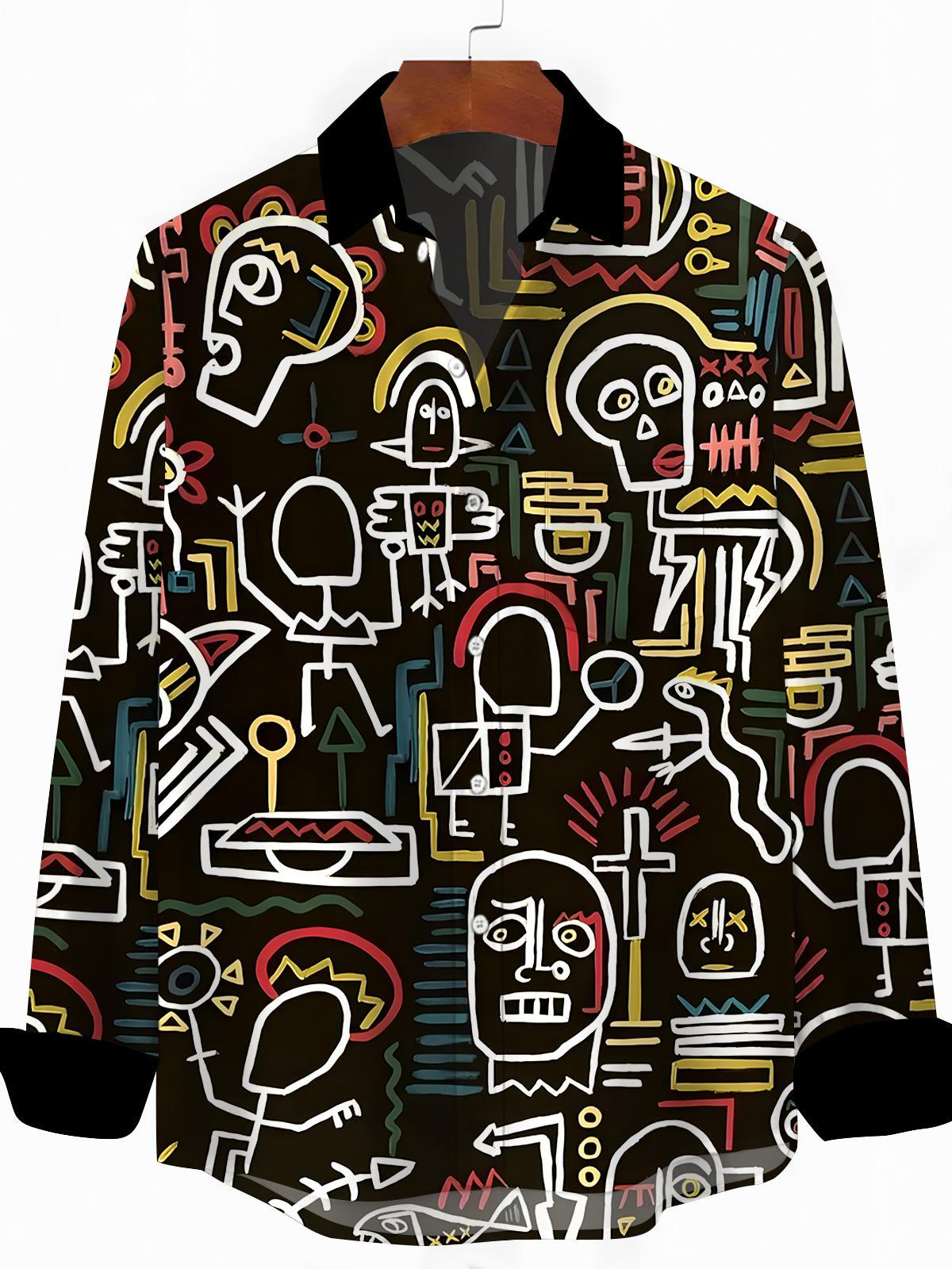 Face Men's Pocket Long Sleeve Shirts
