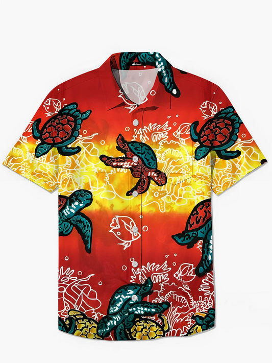 Turtle Men's Pocket Short Sleeve Shirts
