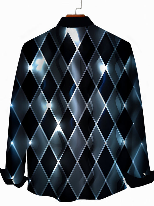 Geometry Men's Pocket Long Sleeve Shirts