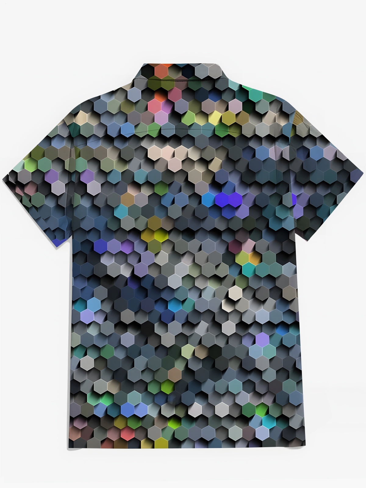 Geometric Print Men's Pocket Short Sleeve Shirts