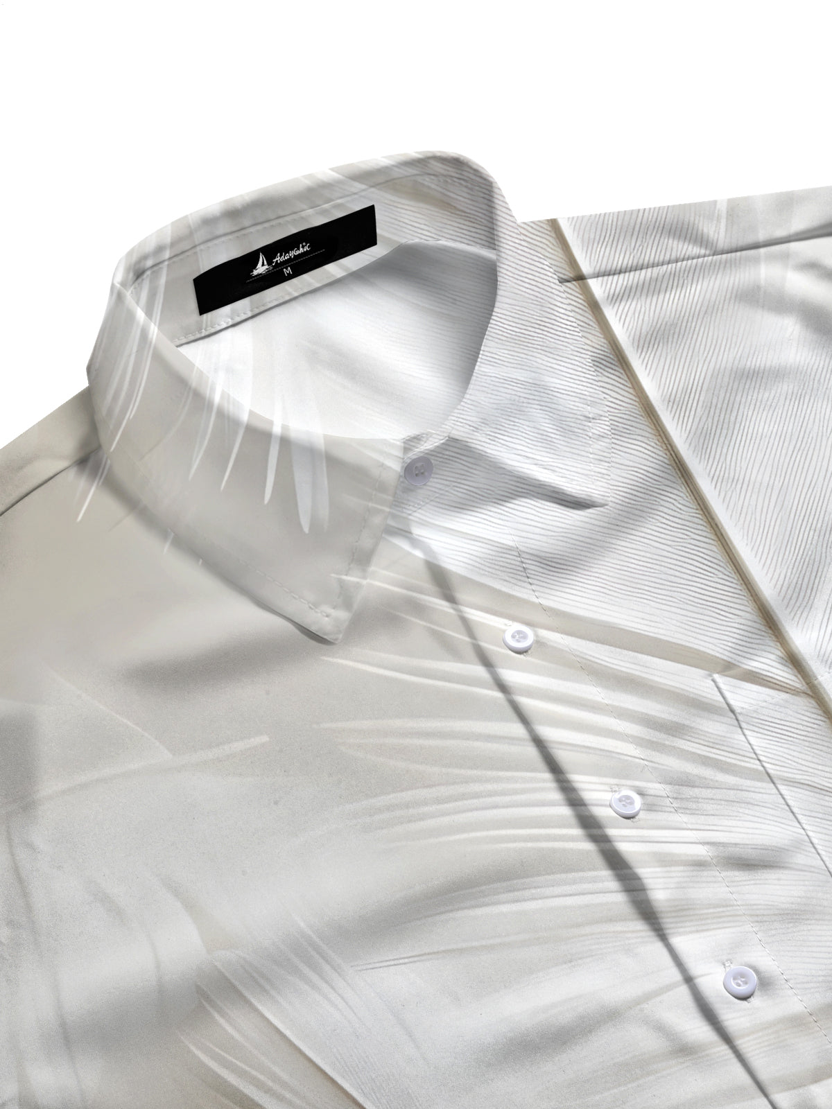 Hawaiian Feather Print Men's Pocket Short Sleeve Shirts