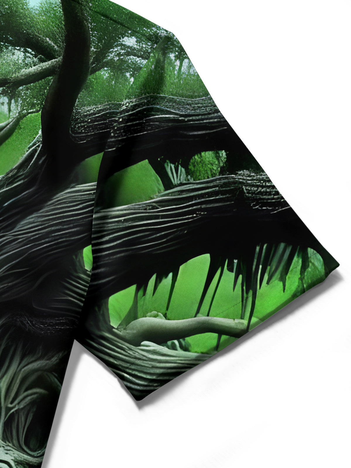 Skull Tree Print Men's Pocket Short Sleeve Shirts