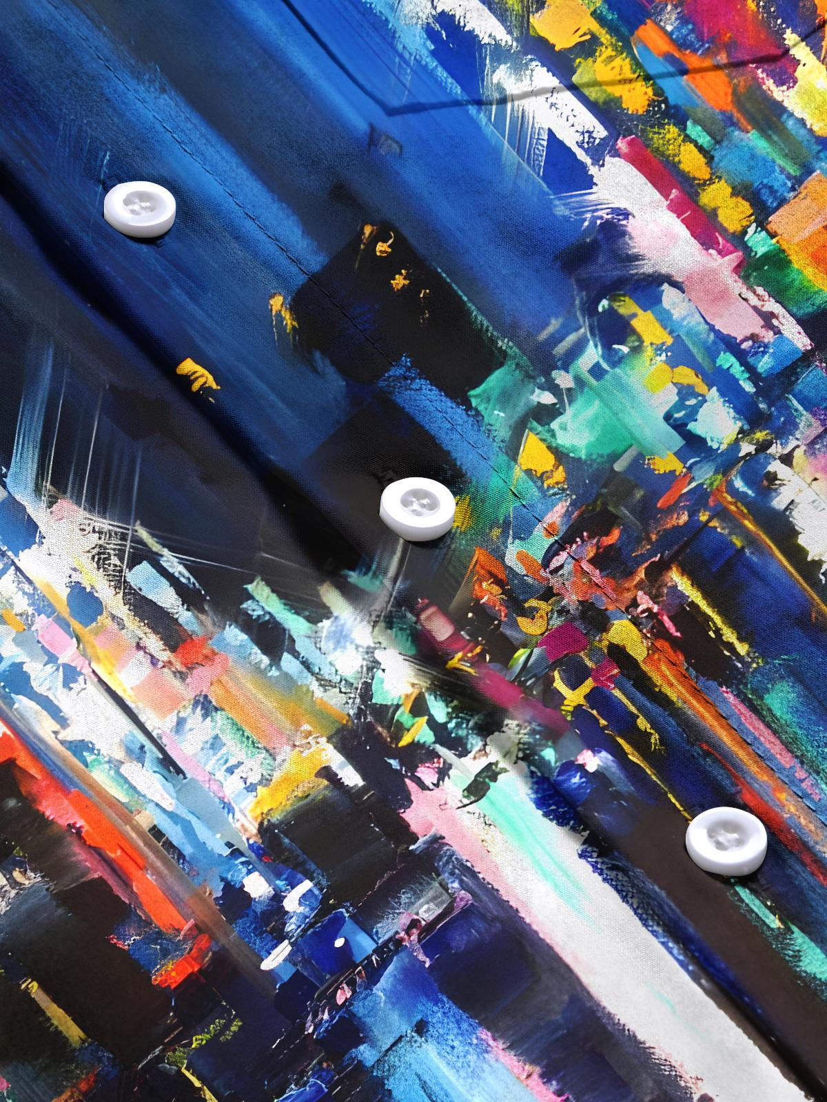 Painting Men's Pocket Short Sleeve Shirts